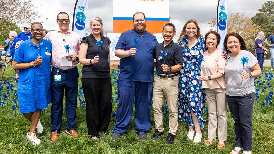 Atrium Health Floyd, Harbin Help Plant Pinwheels
