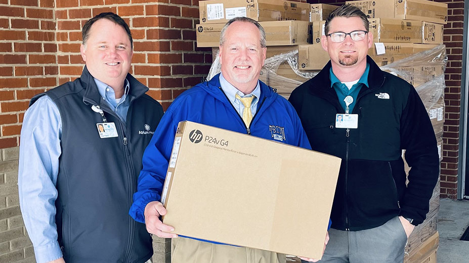 Atrium Health Floyd Donates Computer Monitors