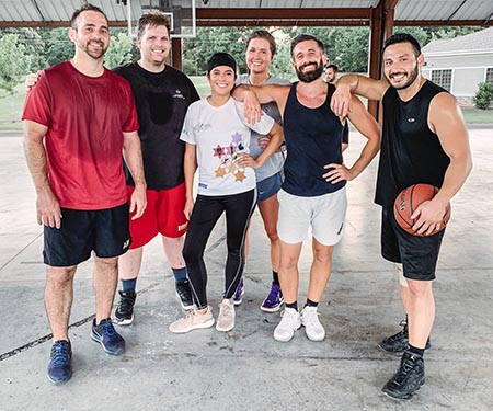 Floyd Family Medicine Residents playing basketball