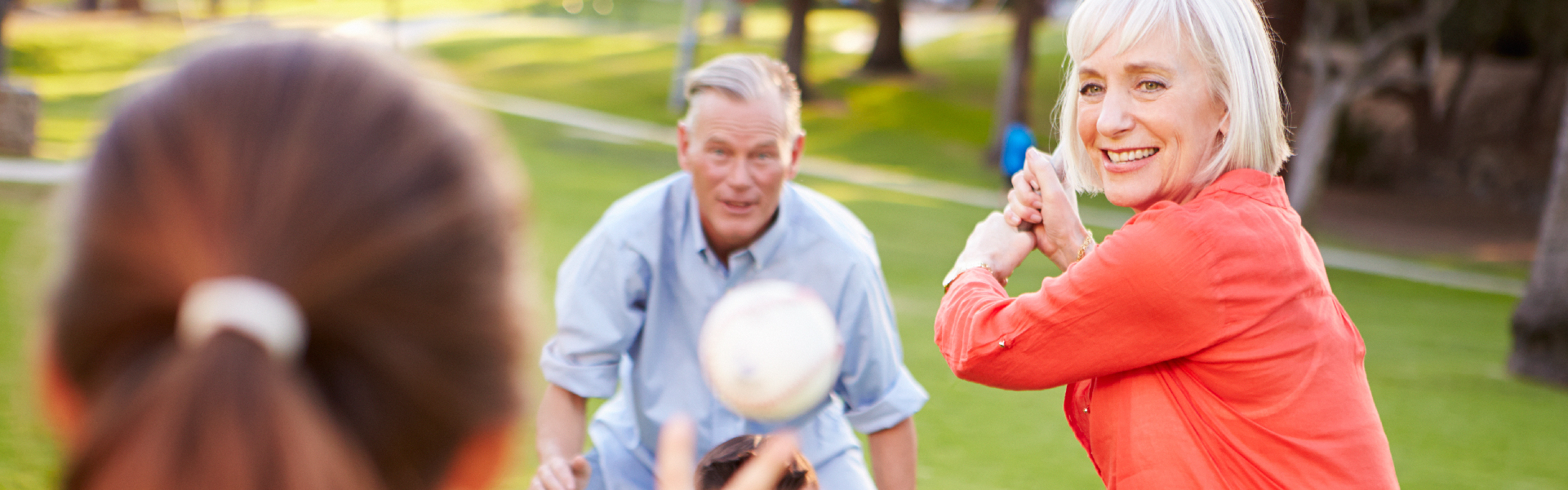 family playing ball