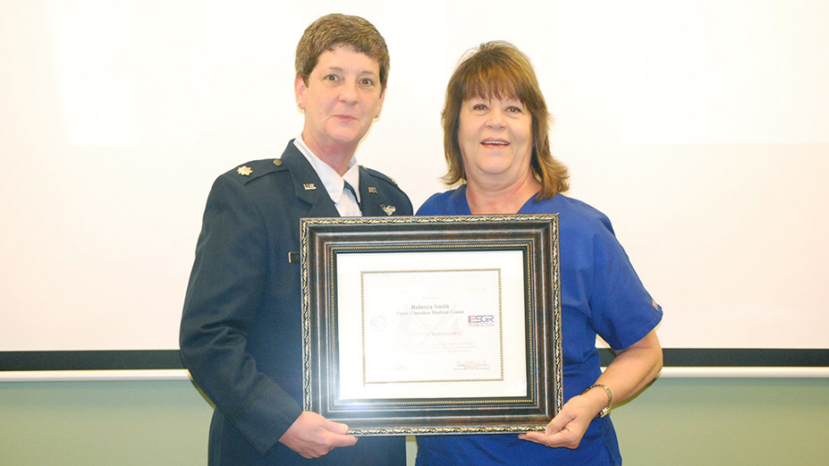 Cherokee's Becky Smith Receives Patriot Award from U.S. Department of Defense